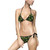 Doodle Pickle Pattern - Greens Yellow on Black - Pickles Lover - Women's Bikini Swimsuit