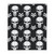 White Skulls on Black - 3 Different Sizes - Arctic Fleece Blanket