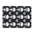 White Skulls on Black - 3 Different Sizes - Arctic Fleece Blanket