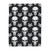 White Skulls on Black - 3 Different Sizes - Arctic Fleece Blanket