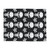 White Skulls on Black - 3 Different Sizes - Arctic Fleece Blanket