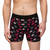 Red Pink and White Lips on Black Background - Biker Apparel - Undies - Men's Boxers