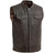 Leather Motorcycle Vest - Men's - Sharp Shooter - Brown - Up To 5X - FIM689CDT-FM