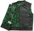 Leather Motorcycle Vest - Men's - The Cut - Green Accents - Up To 5X - FIM694PM-FM