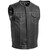 Leather Motorcycle Vest - Men's - The Cut - White Accents - Up To 5X - FIM694PM-FM