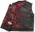 Leather Motorcycle Vest - Men's - The Cut - Red Accents - Up To 5X - FIM694PM-FM