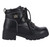 Faux Leather Motorcycle Boots - Women's - Black - Ankle - Riding - BTL7009-DL