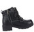 Faux Leather Motorcycle Boots - Women's - Black - Ankle - Riding - BTL7009-DL