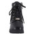 Faux Leather Motorcycle Boots - Women's - Black - Ankle - Riding - BTL7009-DL