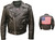 Leather Biker Jacket - Men's - American Flag on Back - AL2018-AL