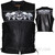 Leather Motorcycle Vest - Men's - Reflective Skulls - Gun Pockets - MV8025-11-DL