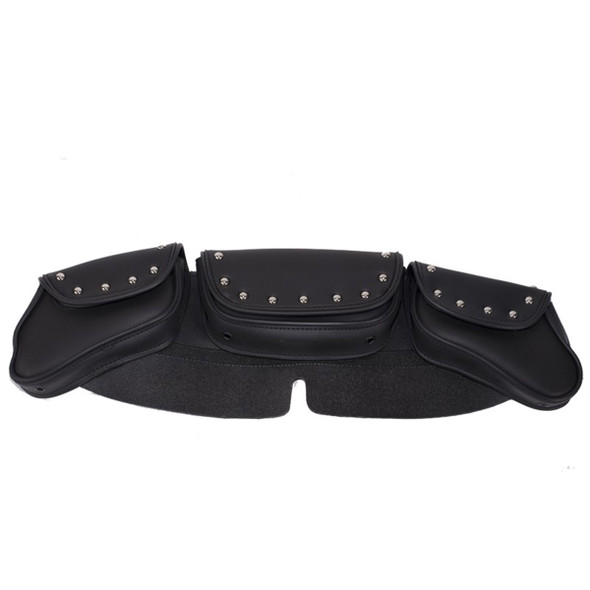 Motorcycle Windshield Bag Set - Studs - 3 Compartments - WS23-DL Motorcycle Windshield Bag Set - Studs - 3 Compartments - WS23-DL