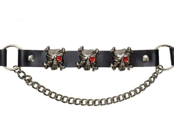 Pair of Biker Boot Chains - Pirate Skull - SKU GRL-BC14-DL Pair of Biker Boot Chains - Pirate Skull - SKU GRL-BC14-DL