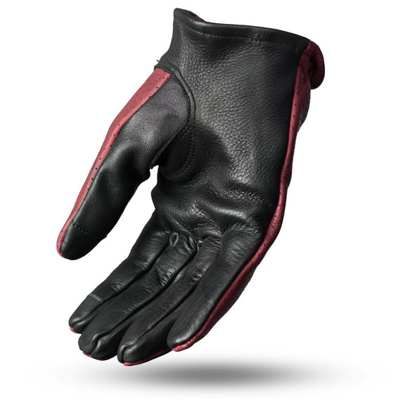 Perforated Roper - Men's Leather Motorcycle Gloves With Tech Touch Fingers - SKU FI218-FM Perforated Roper - Men's Leather Motorcycle Gloves With Tech Touch Fingers - SKU FI218-FM