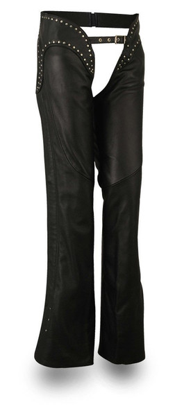 Riser - Low Rise Ladies Leather Motorcycle Chaps - SKU FIL750NOC-FM Riser - Low Rise Ladies Leather Motorcycle Chaps - SKU FIL750NOC-FM