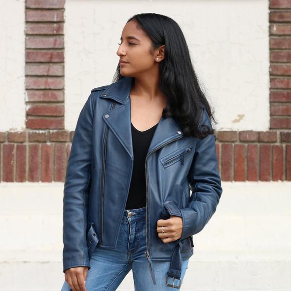Rockstar - Women's Leather Jacket - Choice of 3 Colors - WBL1082 Rockstar - Women's Leather Jacket - Choice of 3 Colors - WBL1082