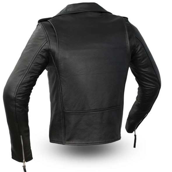 Leather Motorcycle Jacket - Women's - Black - Rockstar - FIL182CHMZ-FM Leather Motorcycle Jacket - Women's - Black - Rockstar - FIL182CHMZ-FM