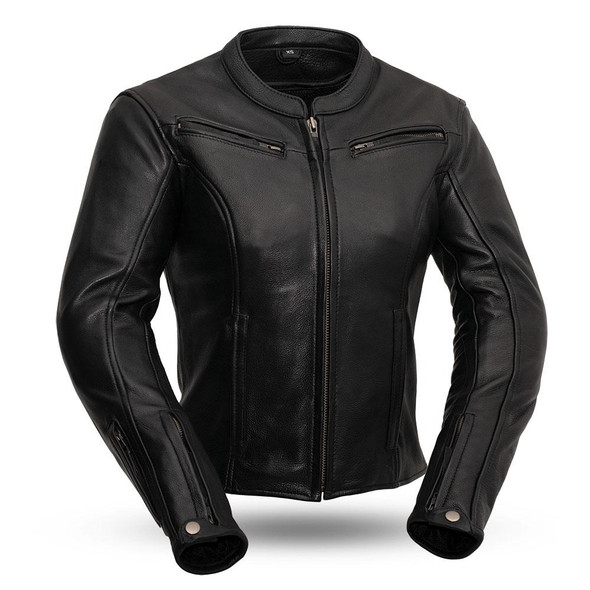 Speed Queen - Women's Best Leather Motorcycle Jacket - Racer Style - SKU FIL158CLMZ-FM