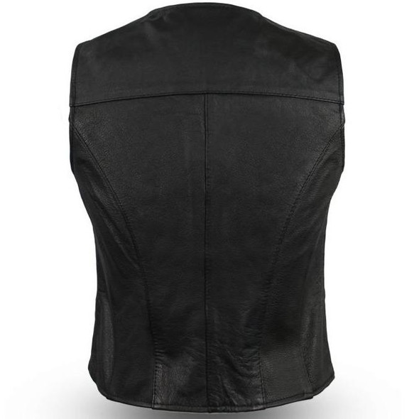 Leather Motorcycle Vest - Women's - Western - Sweet Sienna - FML500CR-FM Leather Motorcycle Vest - Women's - Western - Sweet Sienna - FML500CR-FM