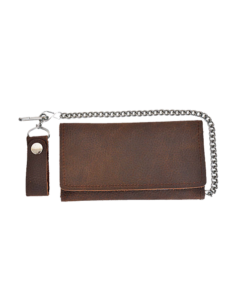 UNIK Brown Leather Biker Chain Wallet - SKU 5708-00-UN UNIK Brown Leather Biker Chain Wallet - SKU 5708-00-UN
