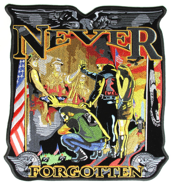 Vietnam Wall - Never Forgotten Vest Patch - Large - SKU GRL-PPA4147-HI Vietnam Wall - Never Forgotten Vest Patch - Large - SKU GRL-PPA4147-HI