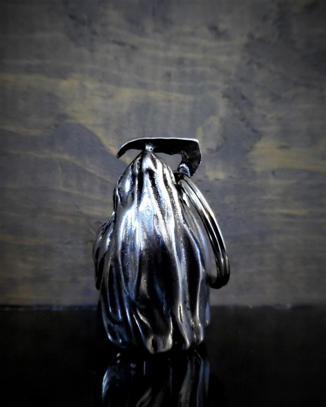 Grim Reaper - Pewter - Motorcycle Ride Bell - Made In USA - SKU BB54-DS Grim Reaper - Pewter - Motorcycle Ride Bell - Made In USA - SKU BB54-DS