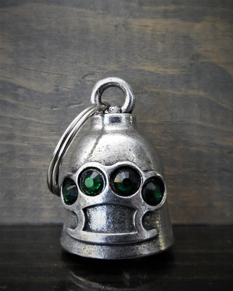Brass Knuckle Diamond - Pewter - Motorcycle Gremlin Bell - Made In USA - SKU BB100-DS Brass Knuckle Diamond - Pewter - Motorcycle Gremlin Bell - Made In USA - SKU BB100-DS
