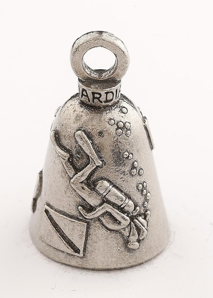 Scuba Diver - Pewter - Motorcycle Guardian Bell® - Made In USA - SKU GB-SCUBA-DIVER-DS