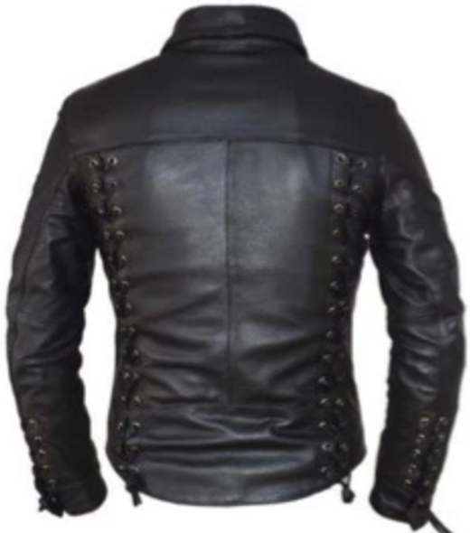 Ladies Premium Black Leather Motorcycle Shirt - SKU 6846-00-UN