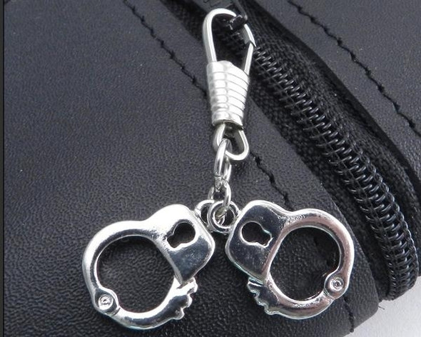 Z-Cuffs Zipper Pull- Mini Cuffs - Chrome - Biker Accessories - Z-CUFFS-DS Z-Cuffs Zipper Pull- Mini Cuffs - Chrome - Biker Accessories - Z-CUFFS-DS