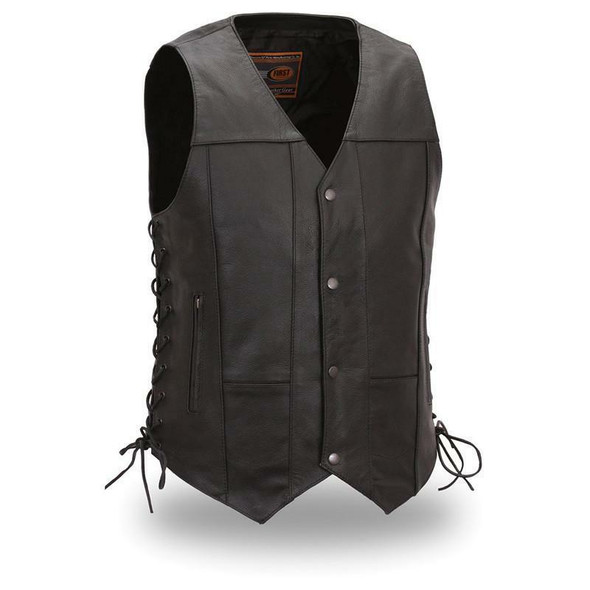 Leather Motorcycle Vest - Men's - Western - Up To 8XL Tall - Top Biller - FIM630CDMT-FM Leather Motorcycle Vest - Men's - Western - Up To 8XL Tall - Top Biller - FIM630CDMT-FM