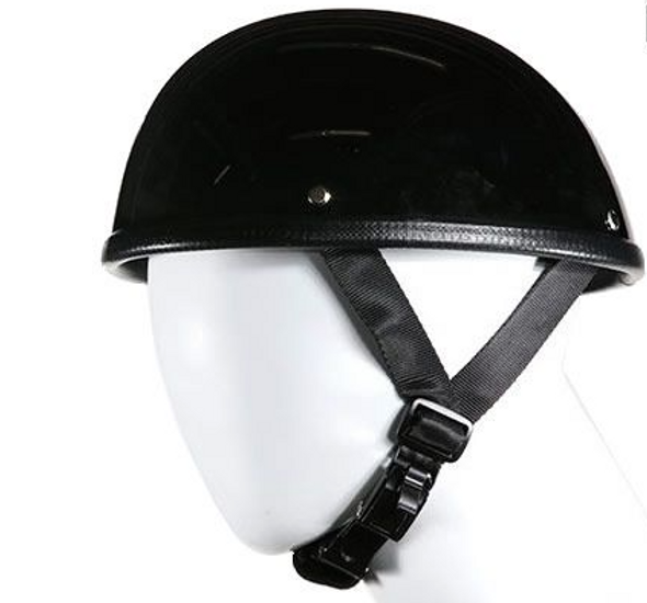 Novelty Motorcycle Helmet - Gloss Black - EZ Rider - H405-11-DL