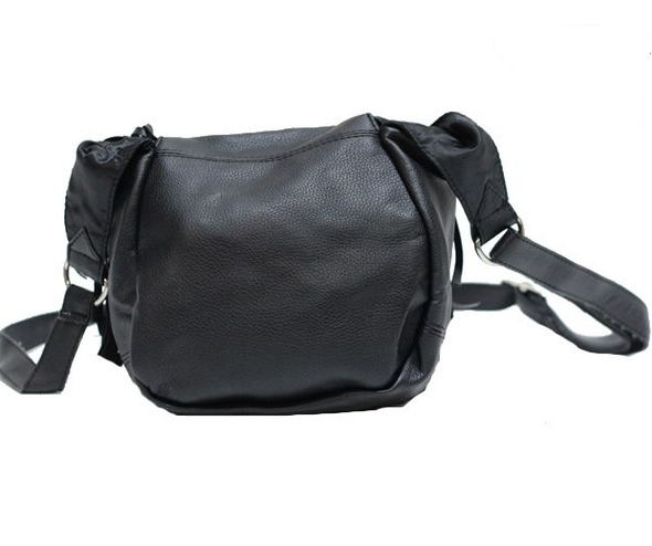 Black Leather Handbag - Black Rose - Fringe - Small Handbag - AC2008-LEATHER-DL