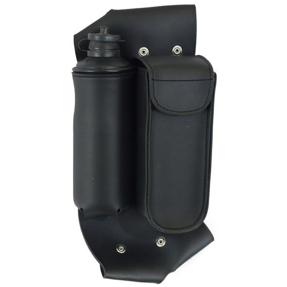 Synthetic Black Leather Crash Bar Bag - Right Side - Water Bottle - DS5826R-DS Synthetic Black Leather Crash Bar Bag - Right Side - Water Bottle - DS5826R-DS