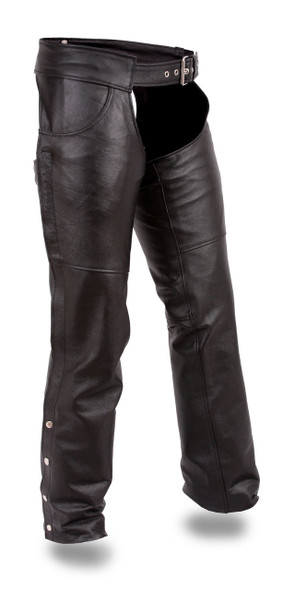 Men's Leather Assless Chaps - Motorcycle Chaps - Biker Chaps