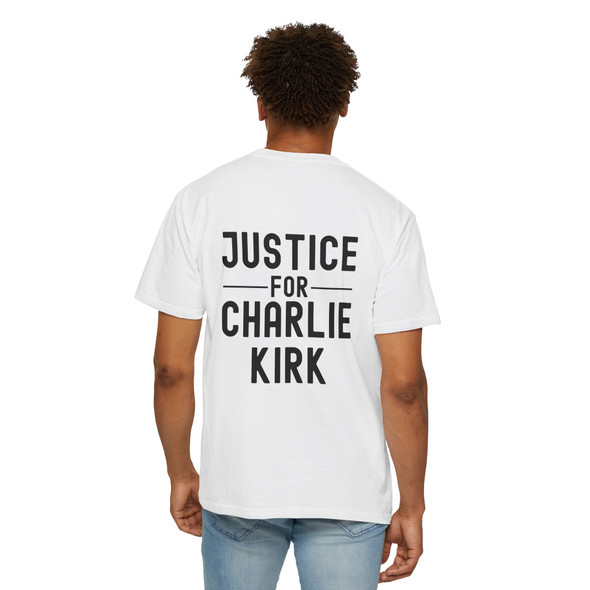 Unisex Garment-Dyed T-shirt - Comfort Colors 1717 - Justice For Charlie Kirk