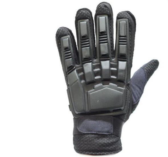 Black Mesh Textile Mechanics Gloves - Biker - Unisex - GLZ53-DL