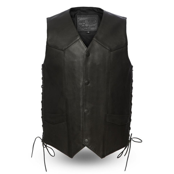 Deadwood - Men's Leather Western Vest - FIM644CPM-FM Deadwood - Men's Leather Western Vest - FIM644CPM-FM