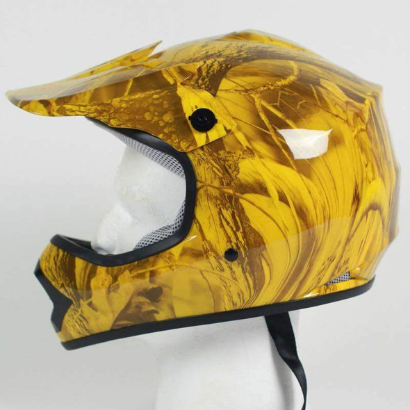 DOT Kids ATV Helmet Dirt Bike Motocross Camo Leaf DOTATVKIDSCAMOLEAFHI