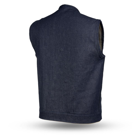 Haywood - Men's Blue Denim Motorcycle Vest Haywood - Men's Blue Denim Motorcycle Vest