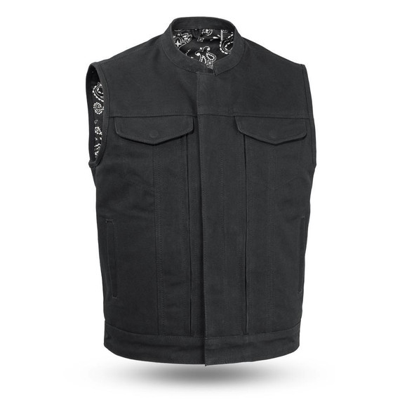 Motorcycle Canvas Vest - Men's - Highland V2 - Up To 8XL - FIM692CNVS-FM Motorcycle Canvas Vest - Men's - Highland V2 - Up To 8XL - FIM692CNVS-FM