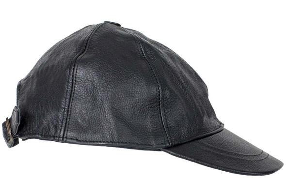 Leather Baseball Cap with Adjustable Back - SKU AC006-DL Leather Baseball Cap with Adjustable Back - SKU AC006-DL