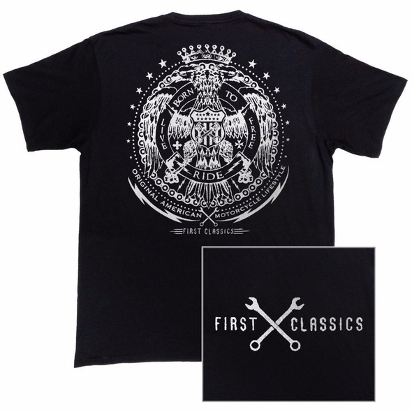 Born To Ride Reflective T-Shirt - Biker Tee - FIMTR002-FM Born To Ride Reflective T-Shirt - Biker Tee - FIMTR002-FM