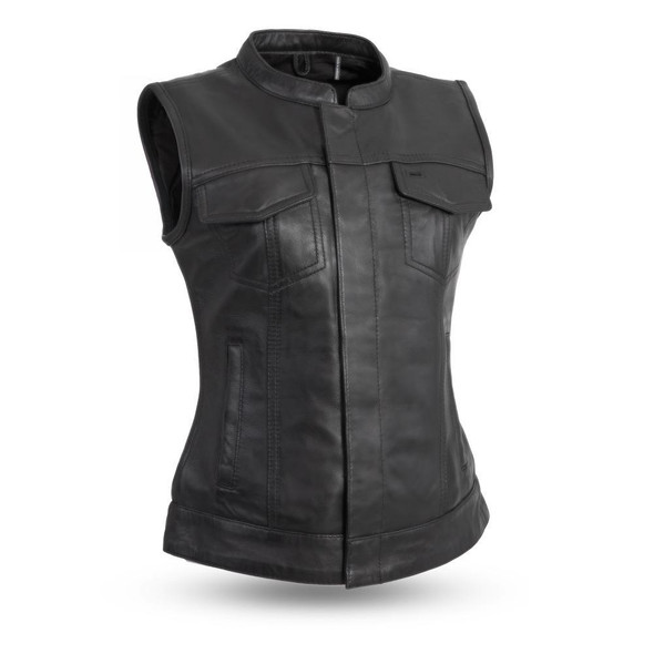 Ludlow - Leather - Women's Motorcycle Riding Vest - FIL516SDC