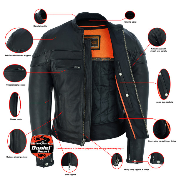 Leather Motorcycle Jacket - Men's 