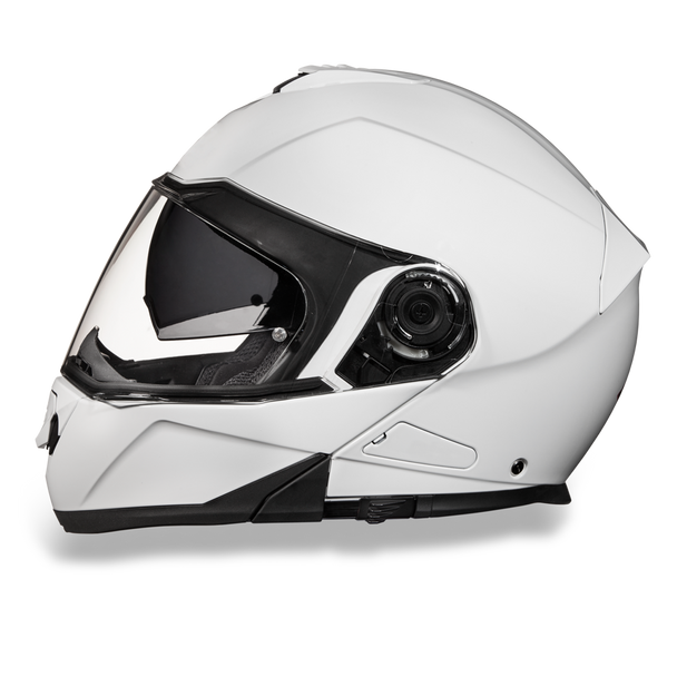 DOT Motorcycle Helmet - High Gloss White - Modular - Full Face - MG1-C-DH