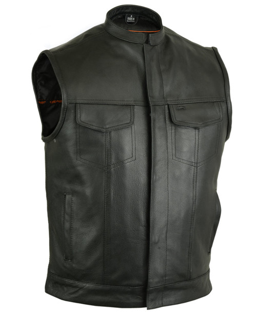 Leather Vest - Men's - Motorcycle Club - Up To 5XL, 6XL, 7XL, 8XL, 9XL, 10XL, 11XL, and 12XL - PICK-RC