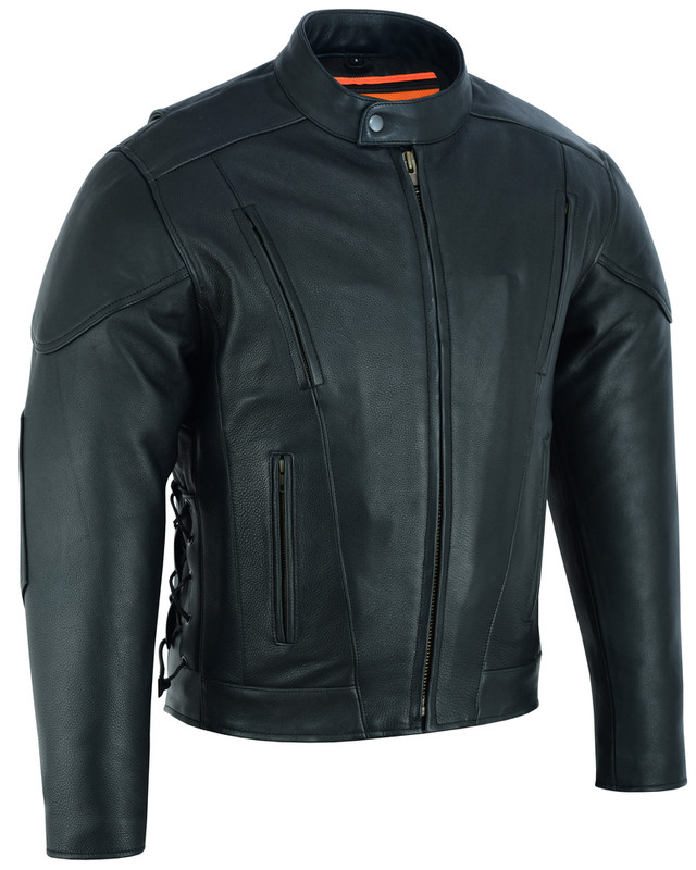 Leather Motorcycle Jacket - Men's - Big and Tall - Biker Jacket ...