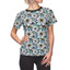 Aqua Daisies Pattern - Aqua and White on Black - Women's Cut & Sew Tee - T-Shirt