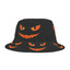 Scary Halloween Costume Jack-O-Lantern - Orange Glowing Eyes Mouth  - Biker Bucket Hat